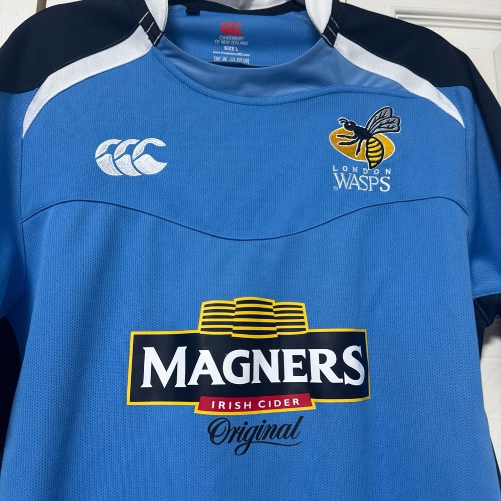 Canterbury London Wasps Blue Rugby Jersey with Magners Logo A -10 - Picture 2 of 10